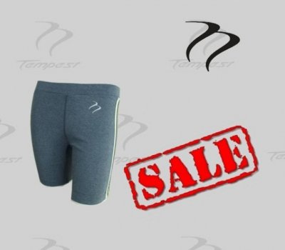Grey Cotton Lycre Tight Women
